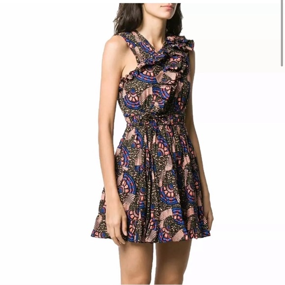 NWT Ulla Johnson Iliana Poplin Ruffle Mini Dress - Picture 2 of 9